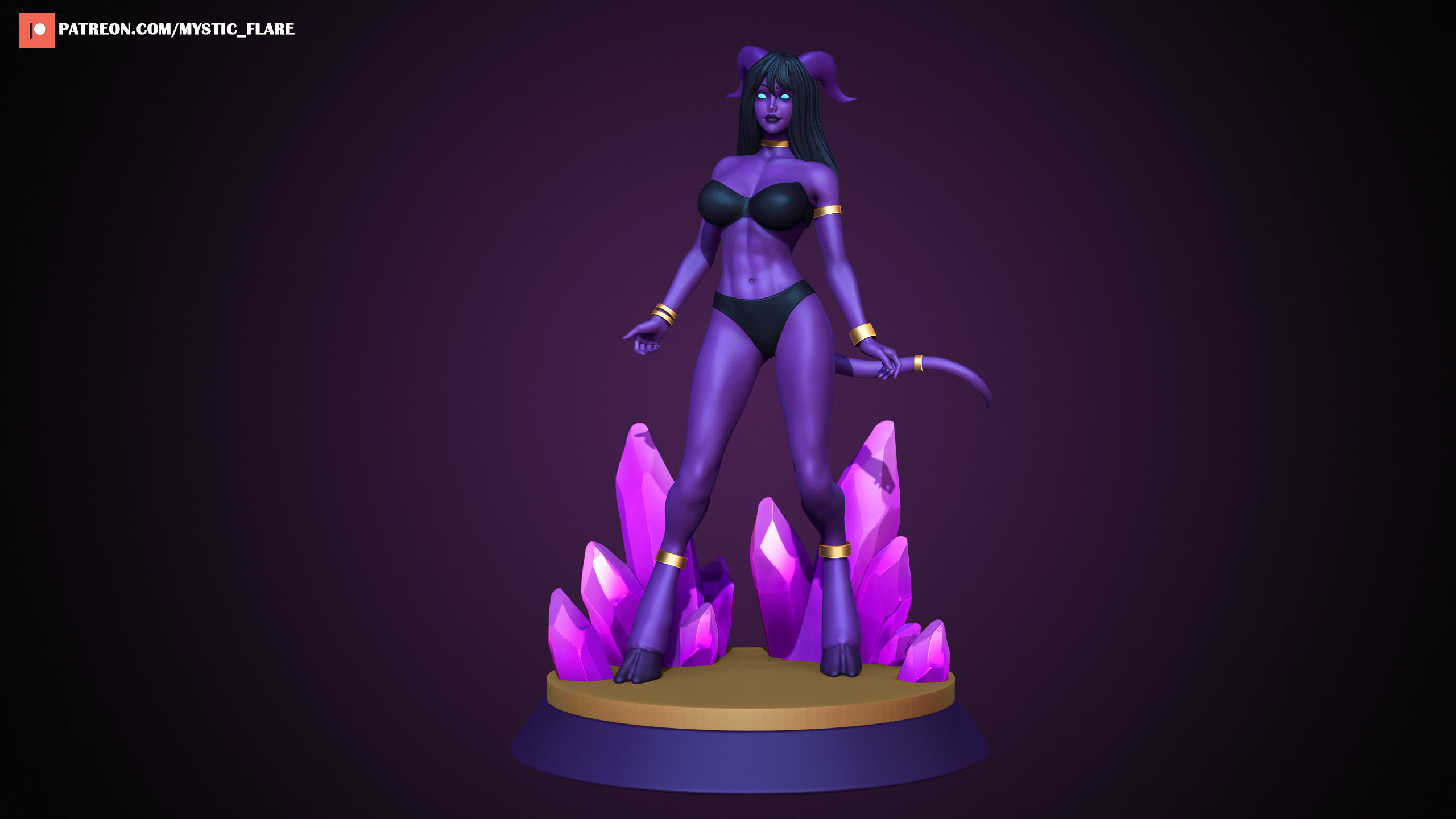 Draenei Girl 3D print model_5