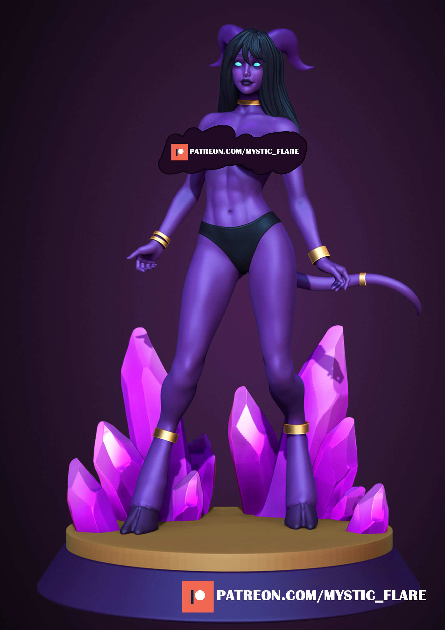 Draenei Girl 3D print model_24