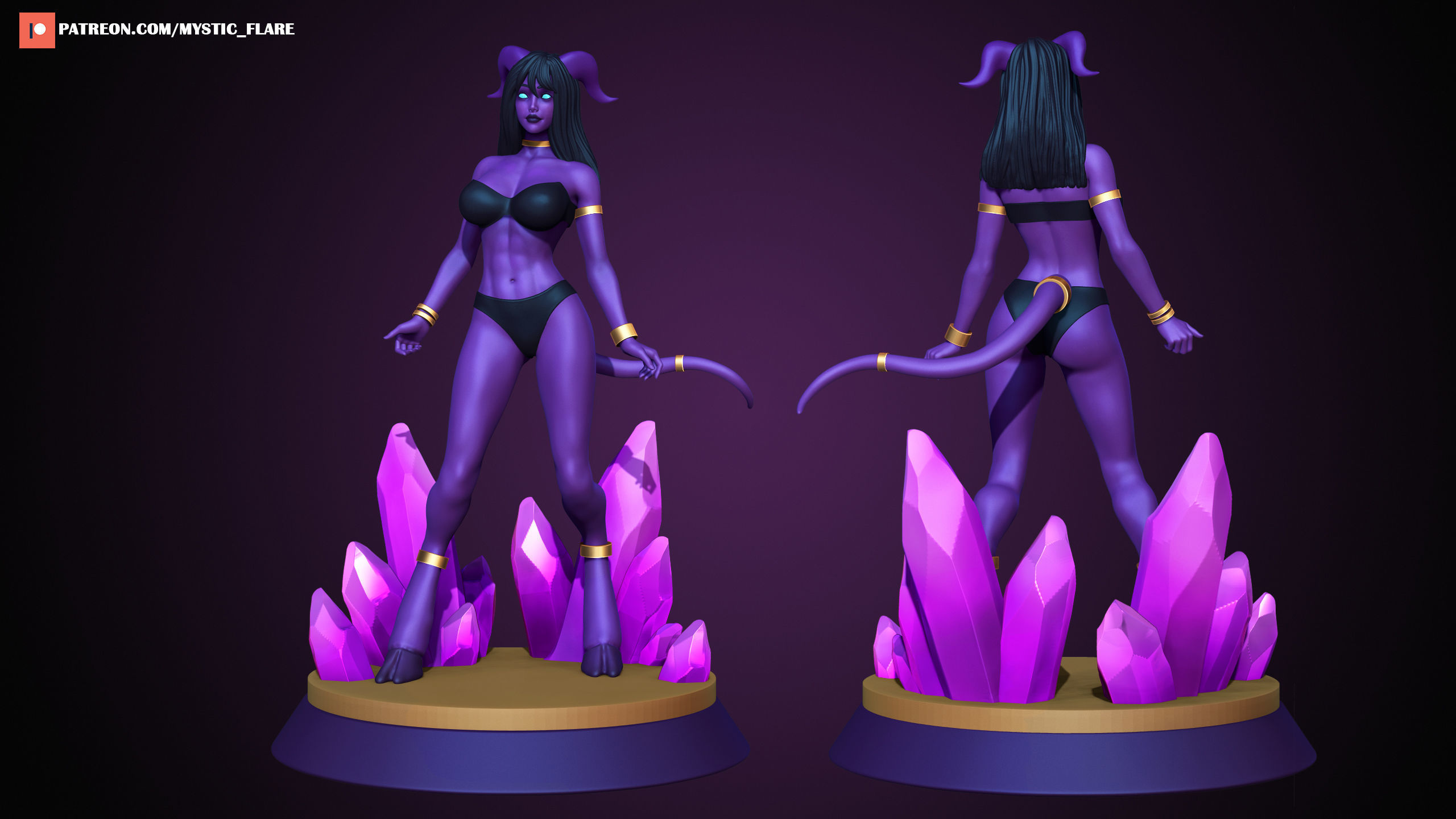 Draenei Girl 3D print model_1