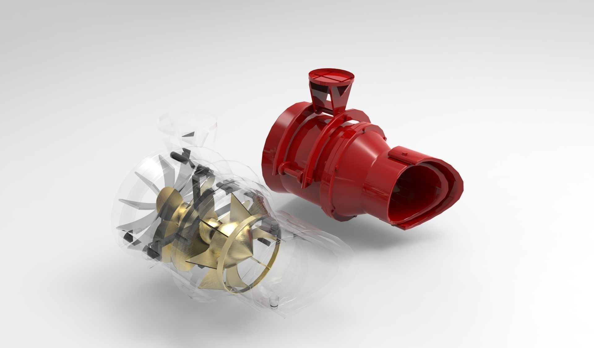 Water Jet Engine propeller 3D model_6