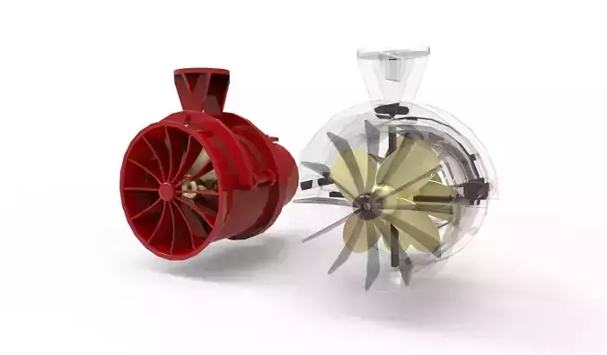 Water Jet Engine propeller 3D model Water Jet Engine propeller 3D model