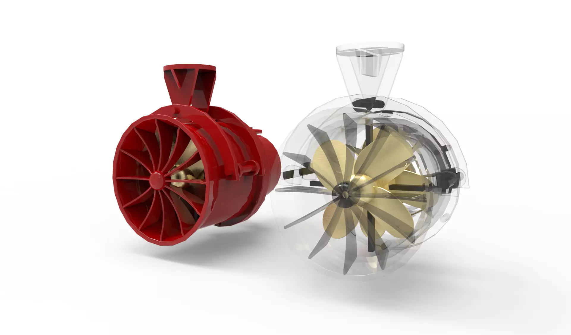 Water Jet Engine propeller 3D model_0