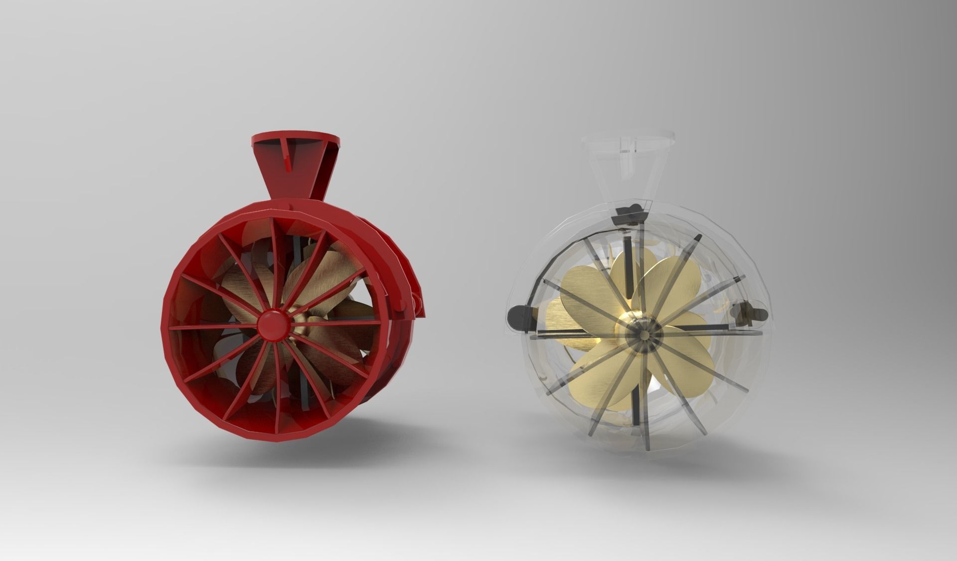 Water Jet Engine propeller 3D model_7