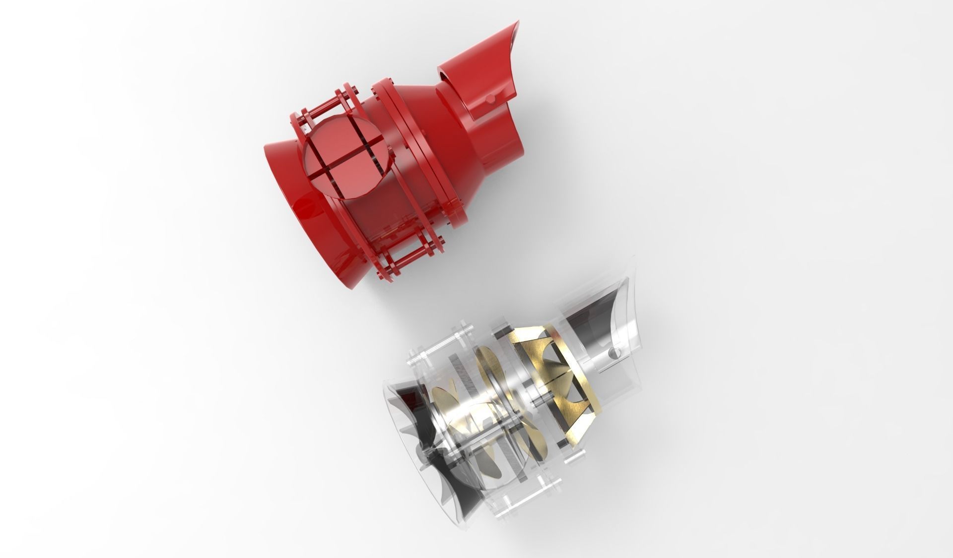 Water Jet Engine propeller 3D model_3