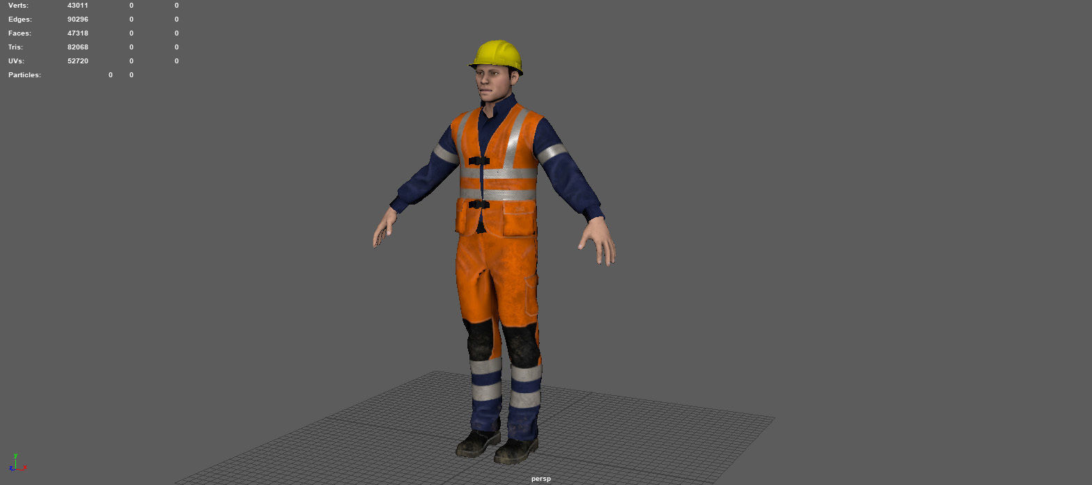 ROAD WORKER  3D model_5