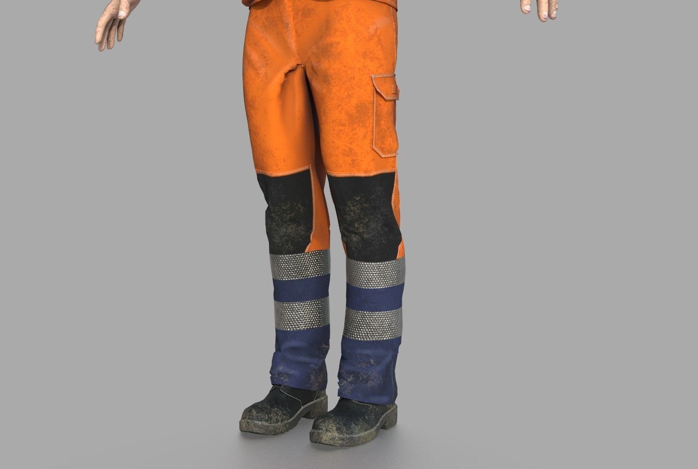 ROAD WORKER  3D model_4