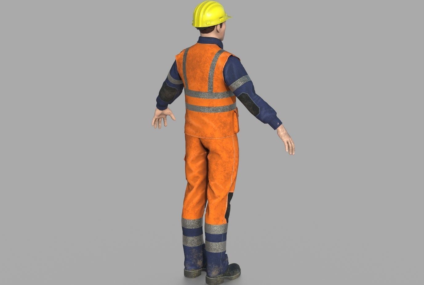 ROAD WORKER  3D model_2