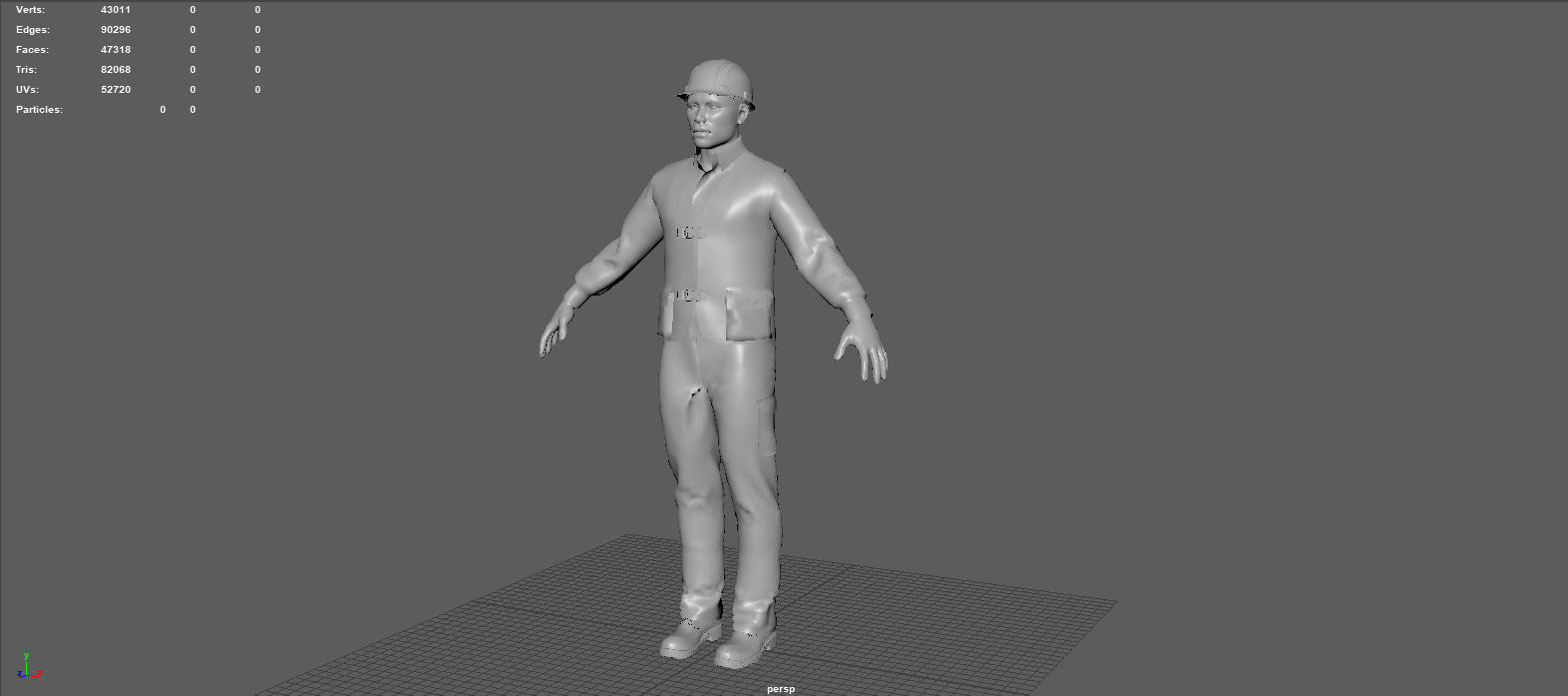 ROAD WORKER  3D model_7