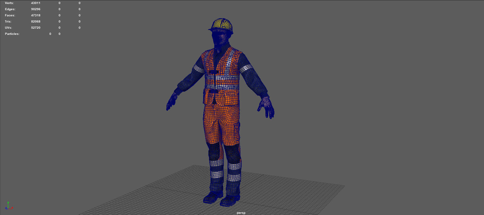 ROAD WORKER  3D model_9