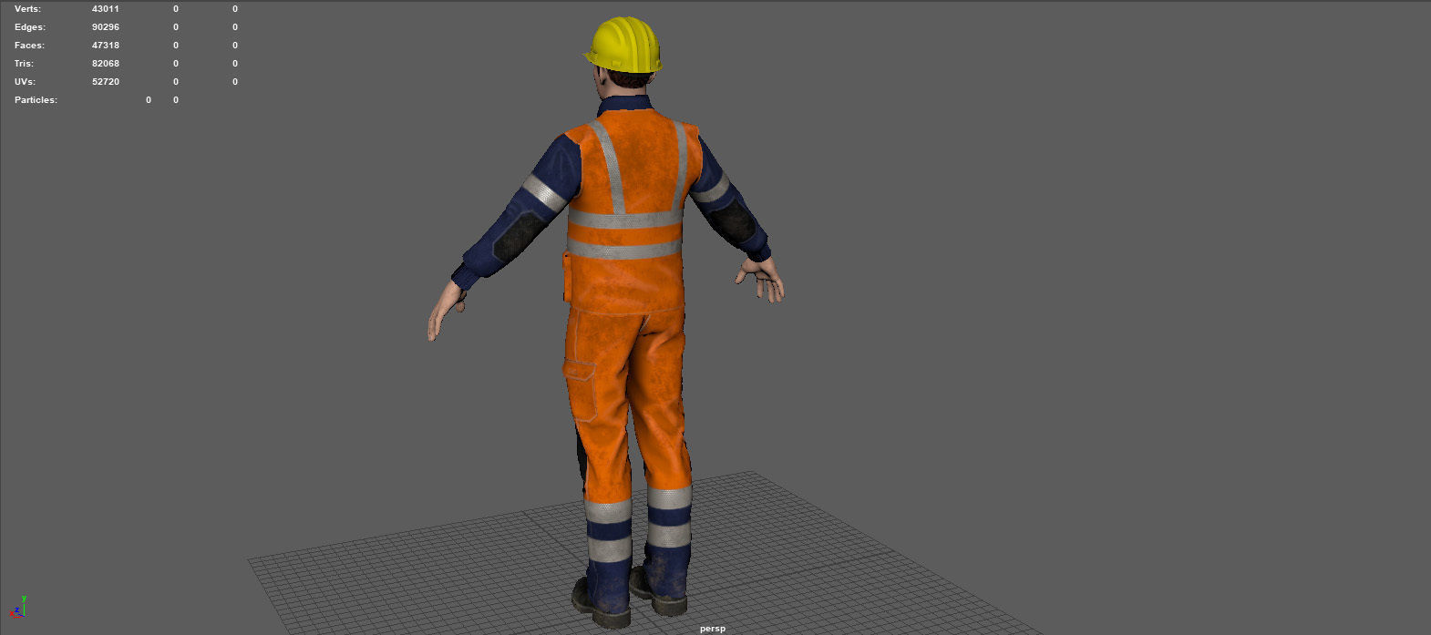 ROAD WORKER  3D model_6