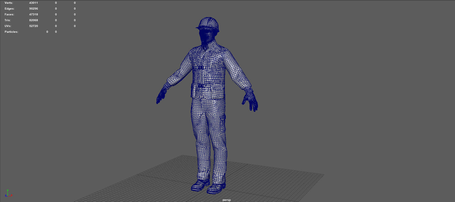 ROAD WORKER  3D model_8
