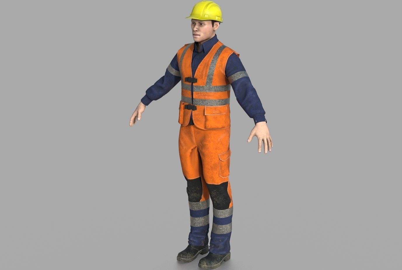 ROAD WORKER  3D model_1