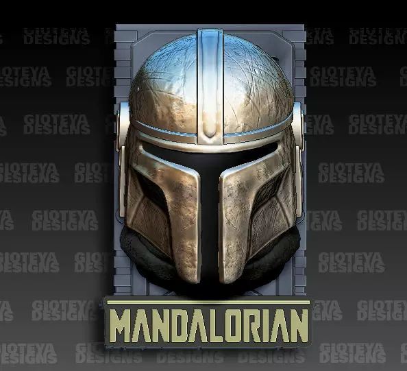 The Mandalorian helmet 3D print model_0