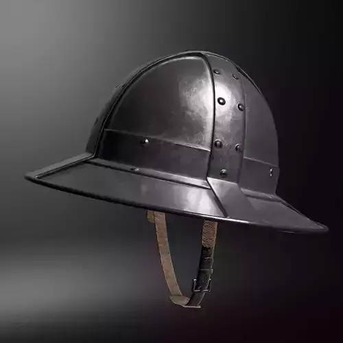 Kettle Medieval Helmet Low-poly 3D model