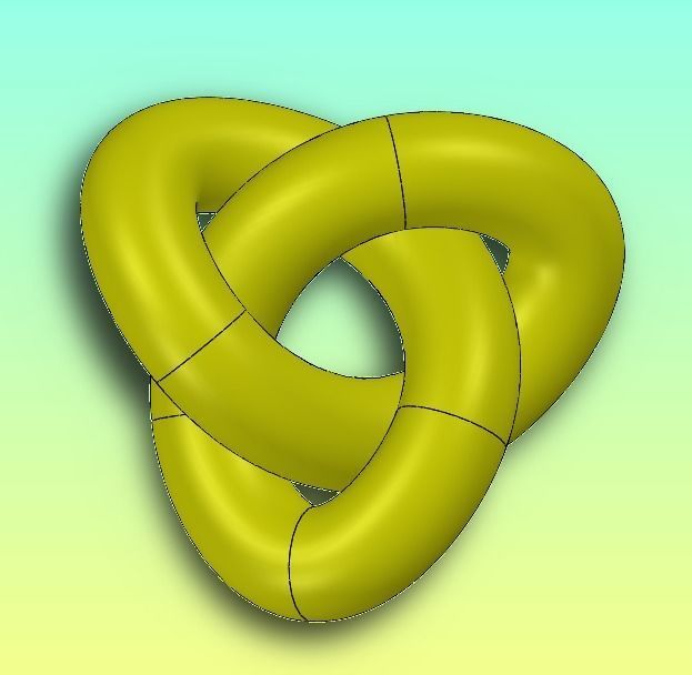 Klein Bottle-Oloid-Anti Oloid-Mobius Pack Free low-poly 3D model_9