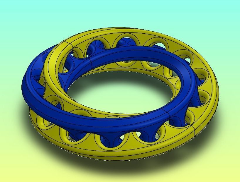 Klein Bottle-Oloid-Anti Oloid-Mobius Pack Free low-poly 3D model_4