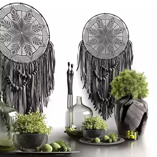 Decorative set in dark colors