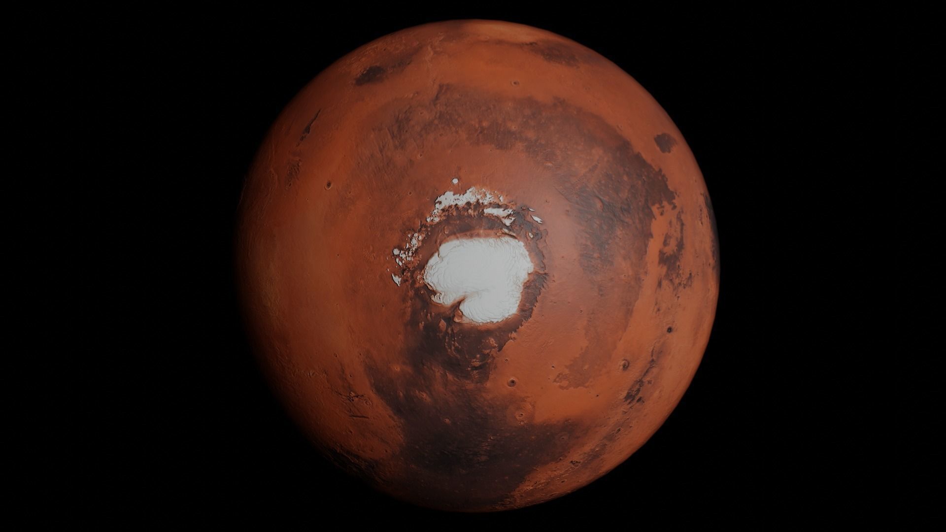 Mars - made in Blender Low-poly 3D model_5