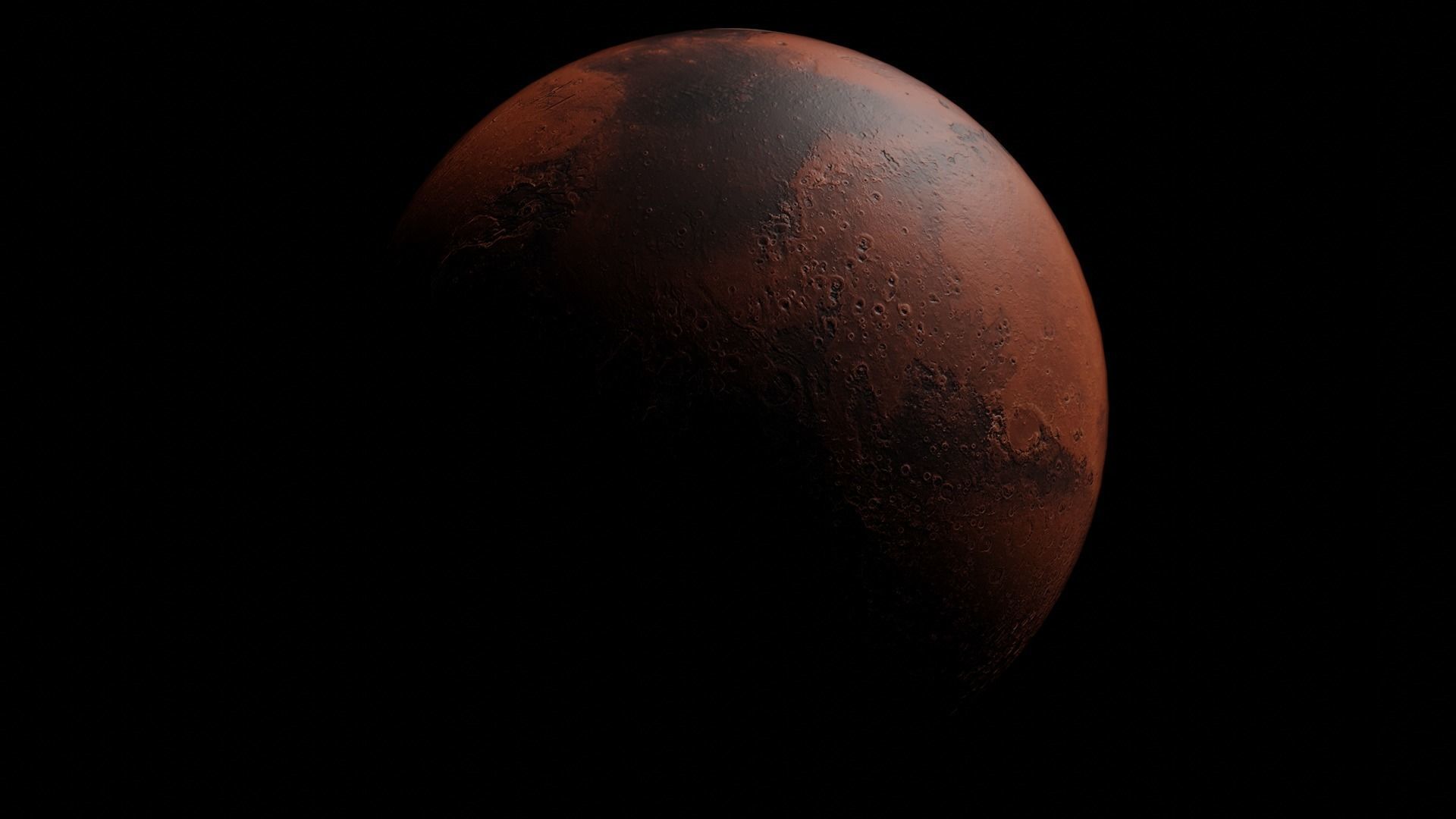 Mars - made in Blender Low-poly 3D model_4