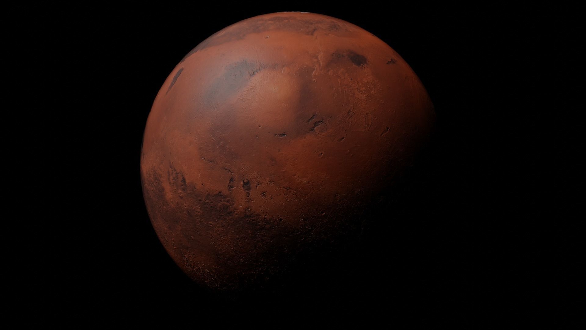 Mars - made in Blender Low-poly 3D model_3