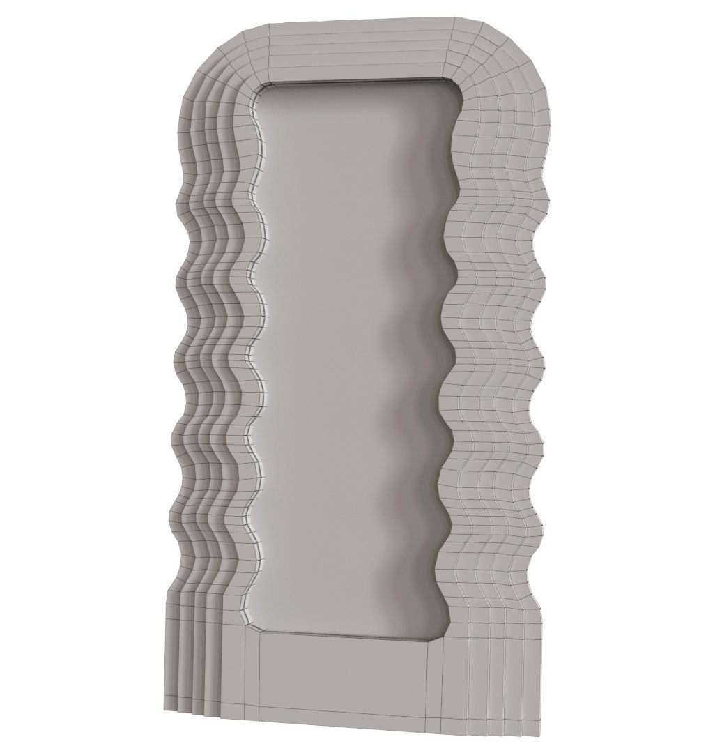 3D model CURVY Vintage Vanity Mirror VR / AR / lowpoly CGTrader