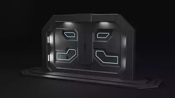 Scifi door - Door Scifi Low-poly 3D model