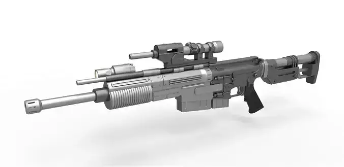 Blaster rifle A280-CFE from the movie Rogue One 2016 3D model