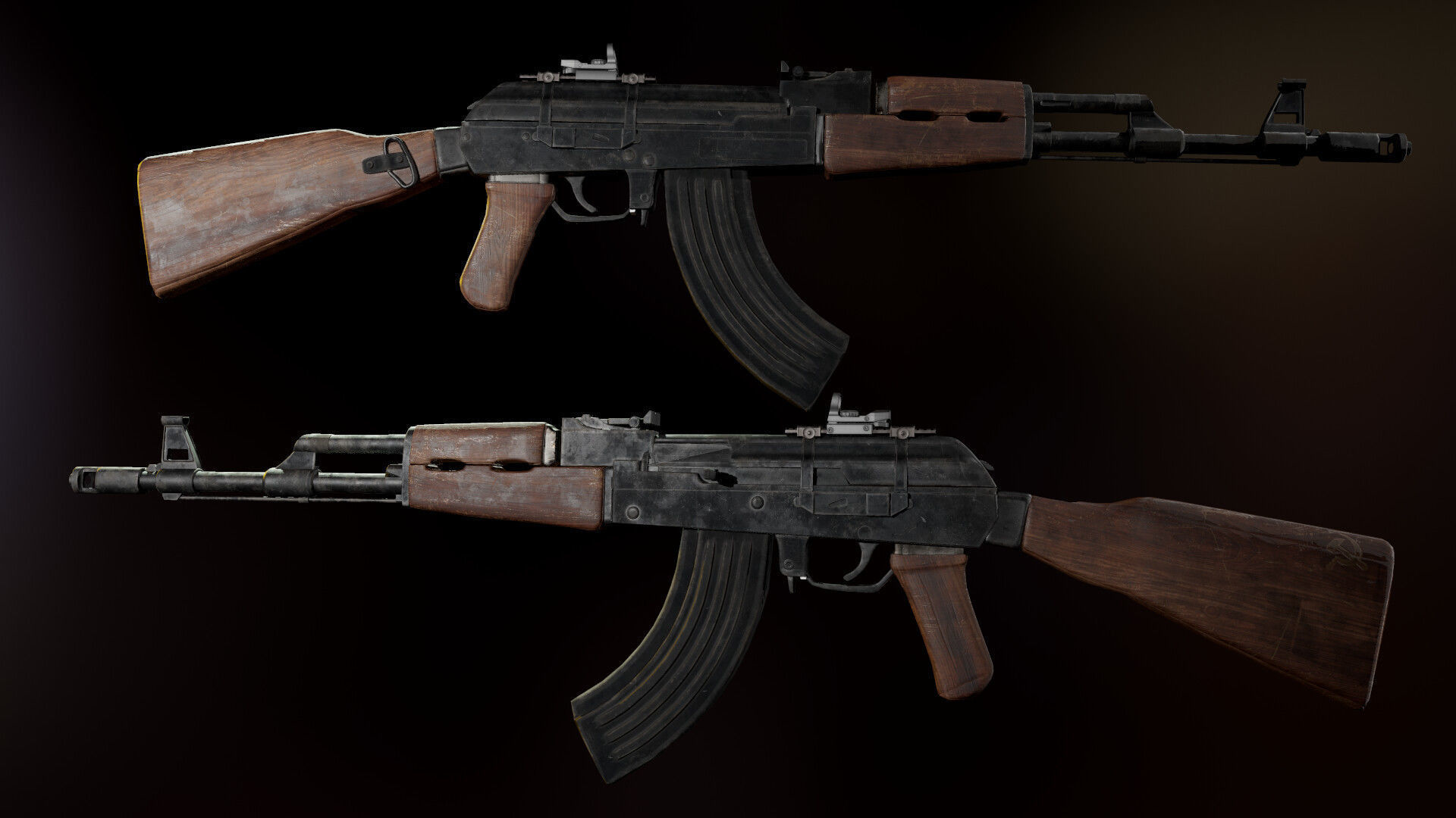 ak 47 model  3D model_3