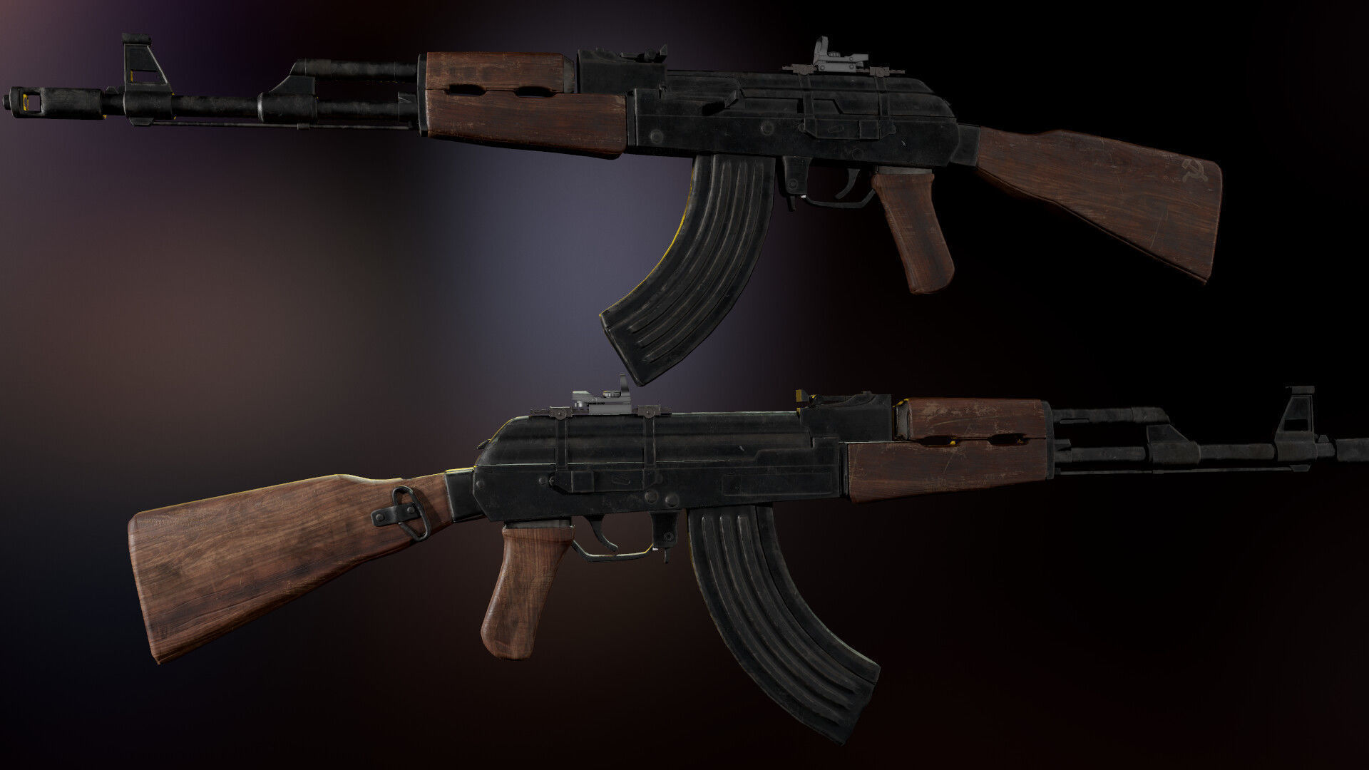 ak 47 model  3D model_2