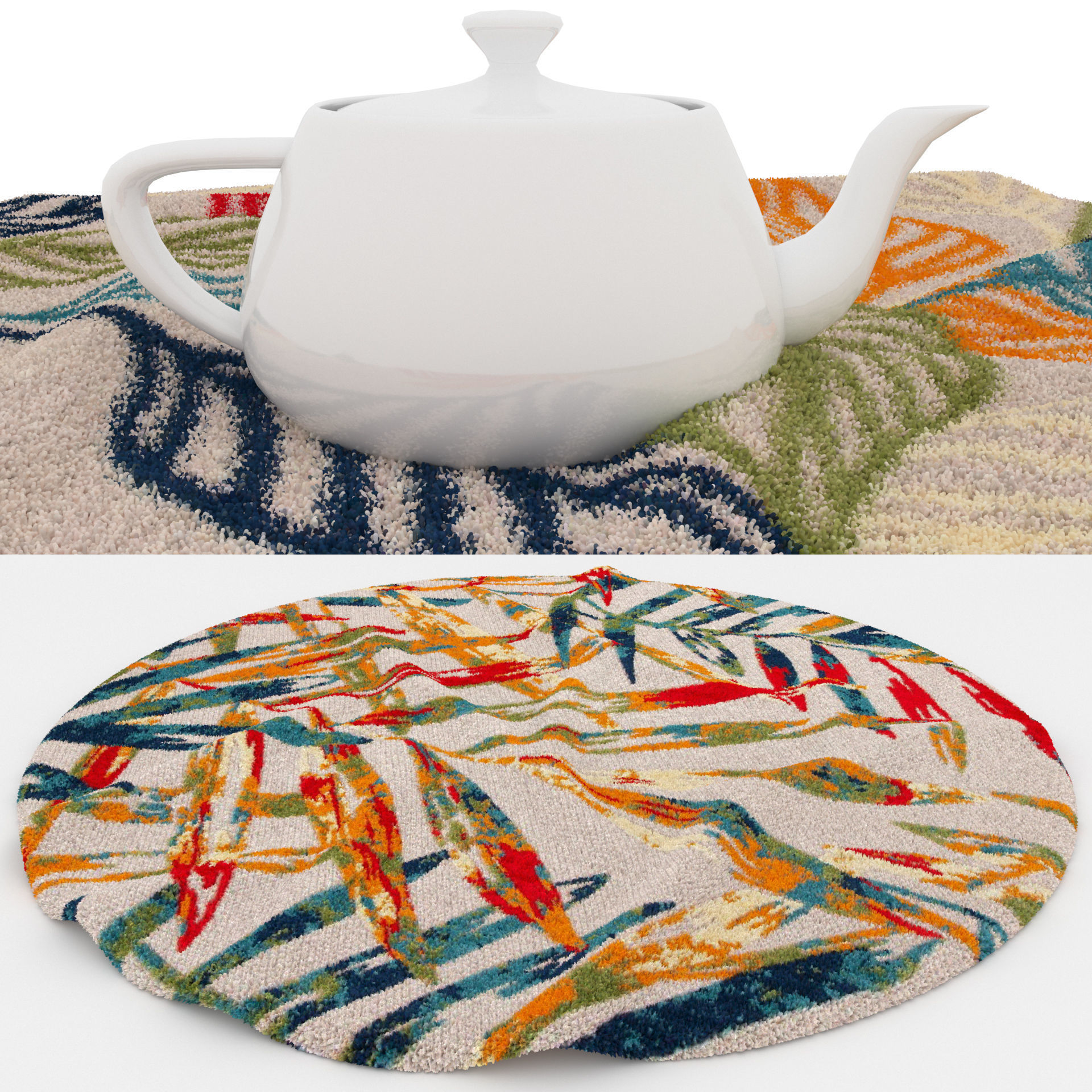 Rugs No 133 Low-poly 3D model_1