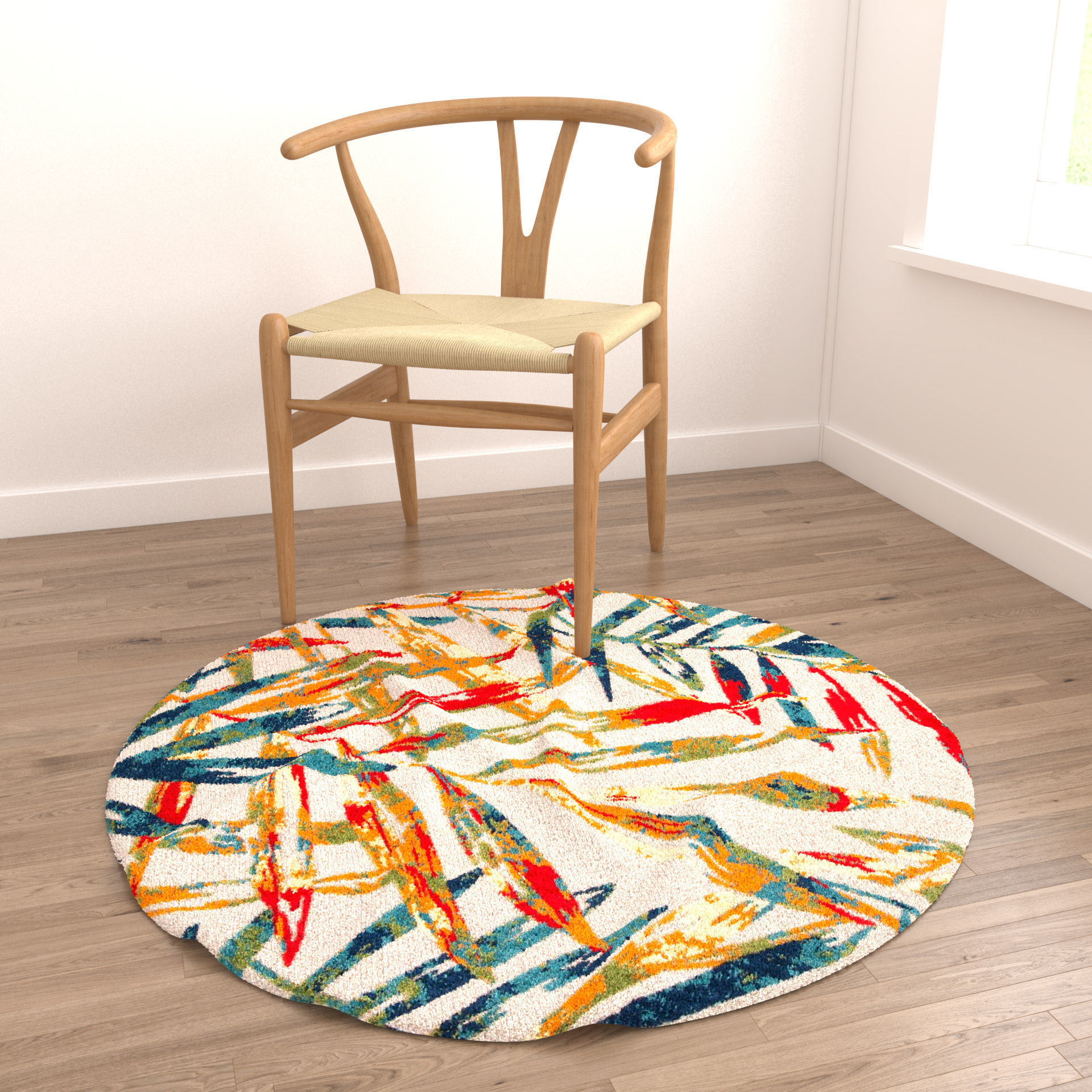 Rugs No 133 Low-poly 3D model_3