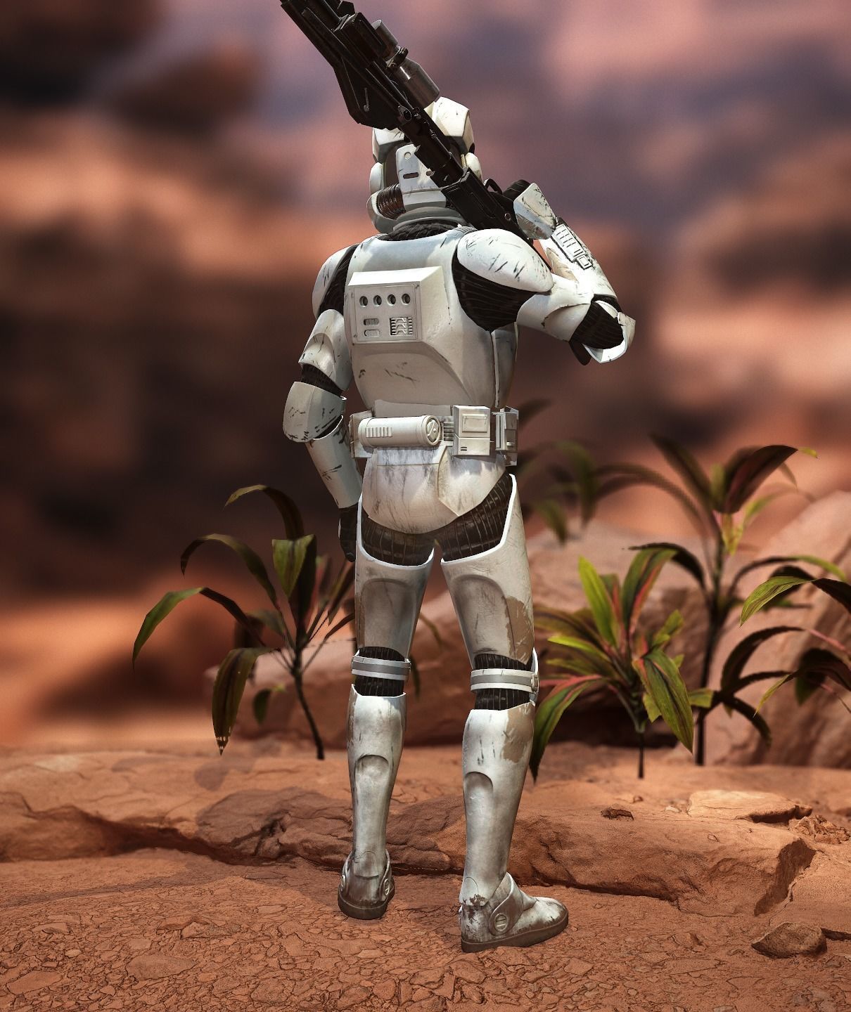 Clone Engineer Phase 2 Low-poly 3D model_2