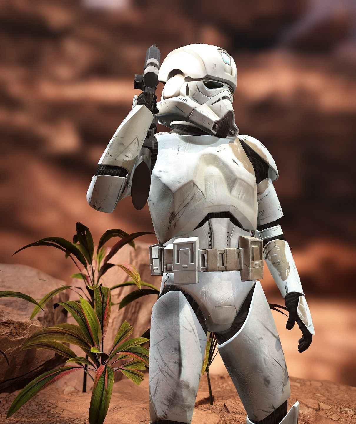 Clone Engineer Phase 2 Low-poly 3D model_8