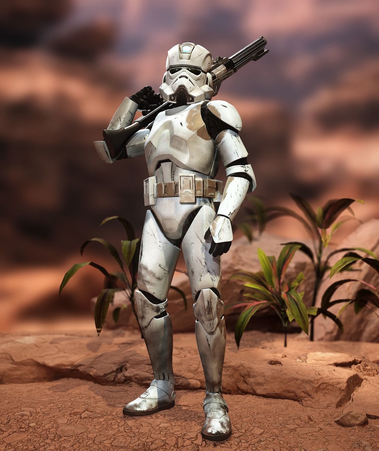 Clone Engineer Phase 2 Low-poly 3D model_1