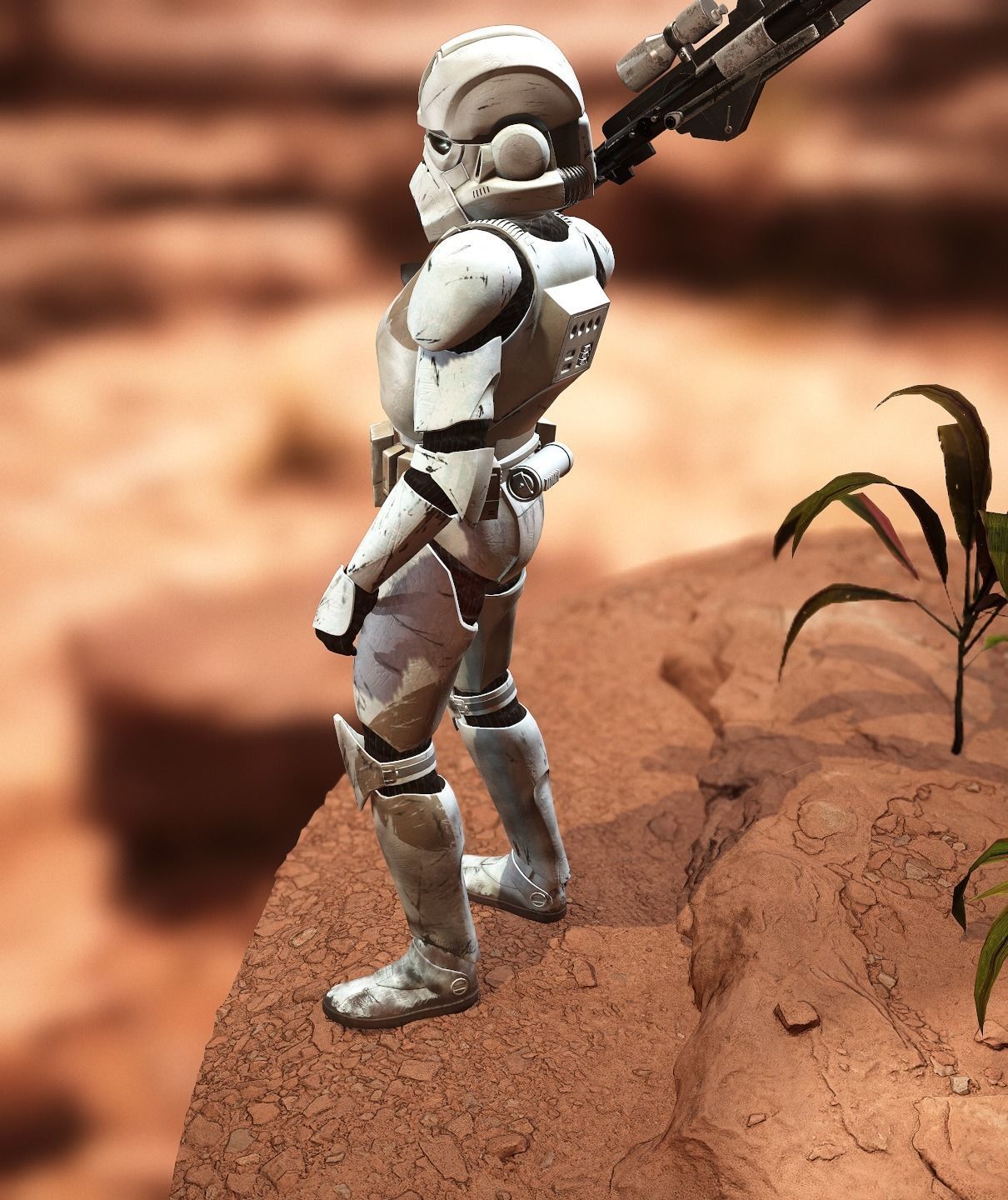 Clone Engineer Phase 2 Low-poly 3D model_7