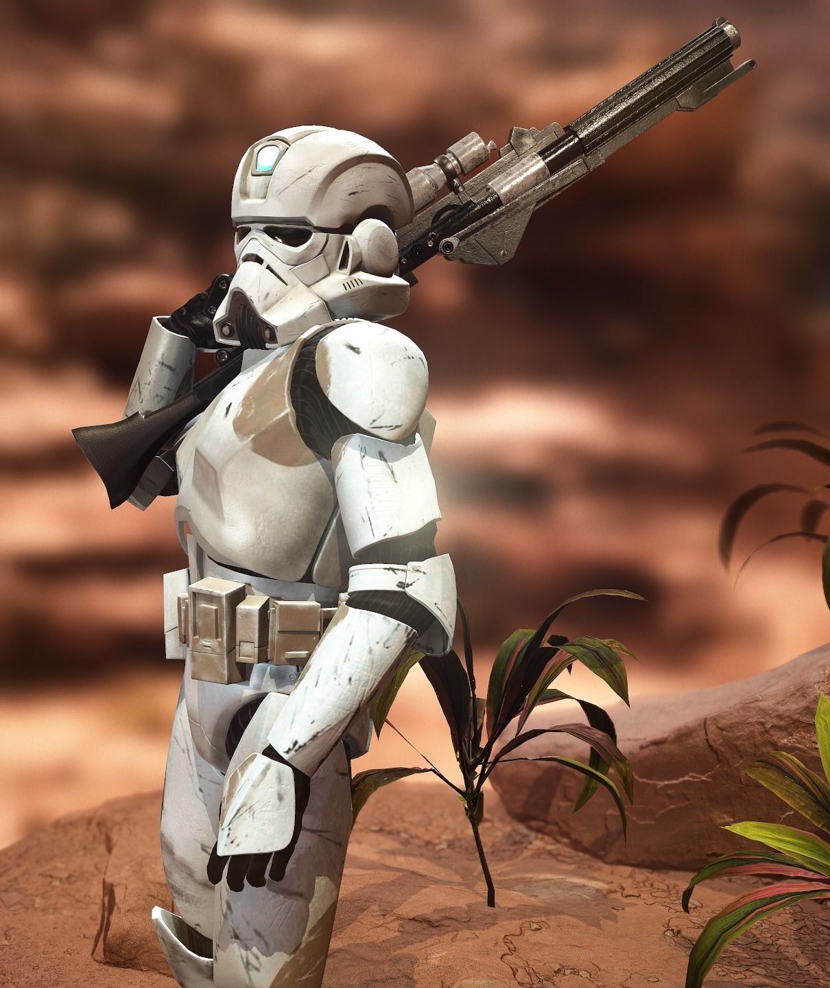 Clone Engineer Phase 2 Low-poly 3D model_3