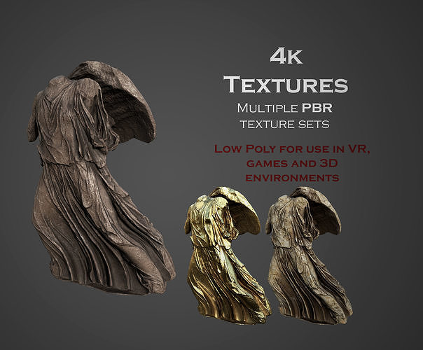 Statue of female  1 Low-poly 3D model