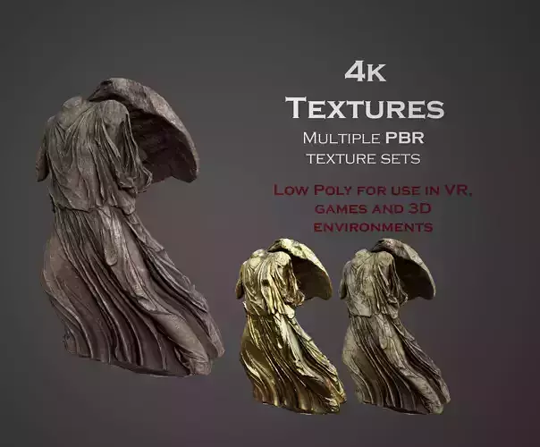 Statue of female  1 Low-poly 3D model