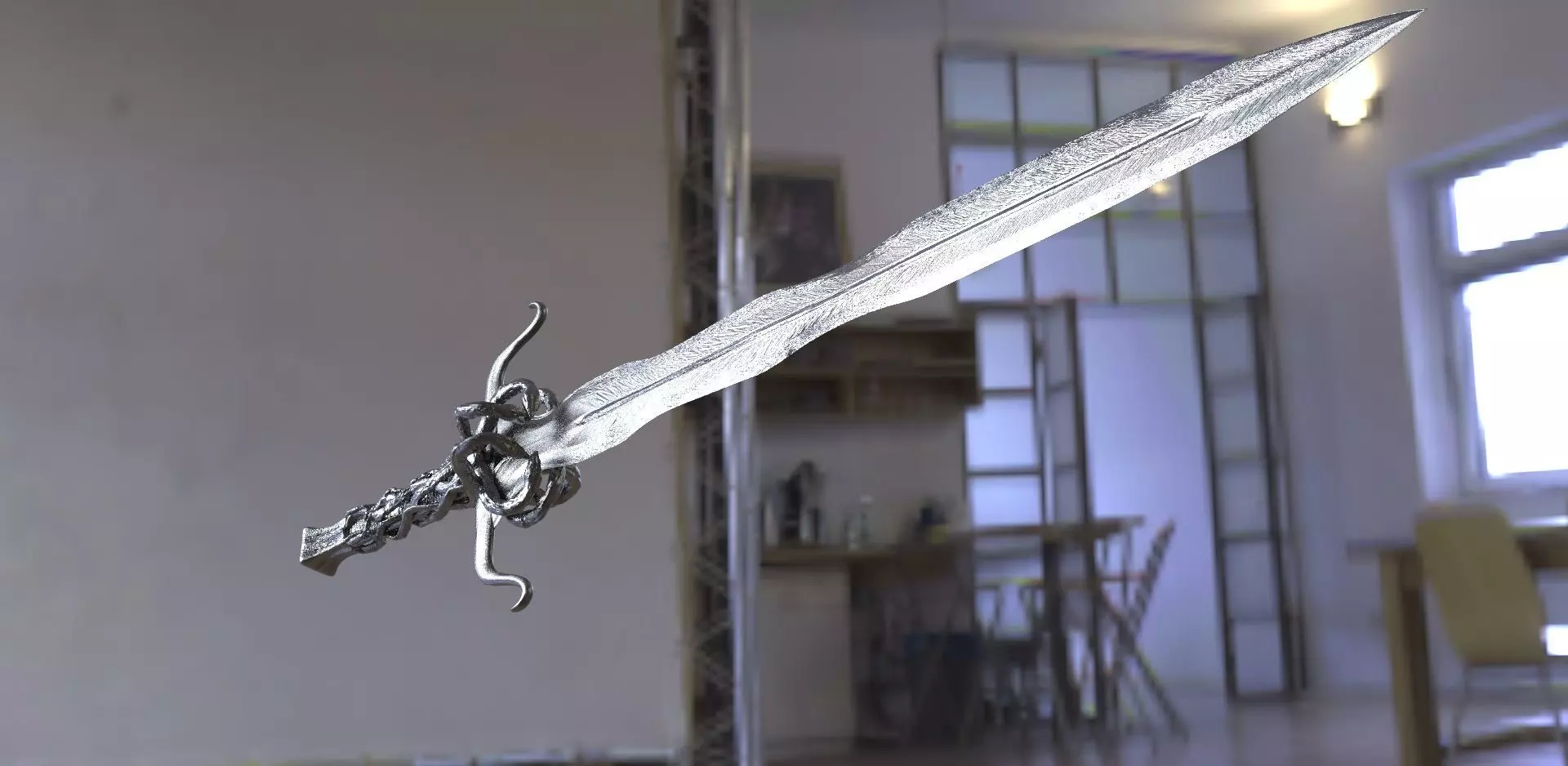 Snake sword 3D model_0