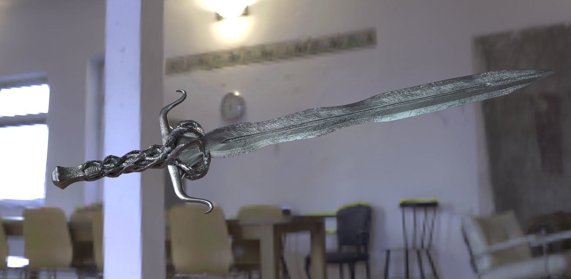 Snake sword 3D model_1