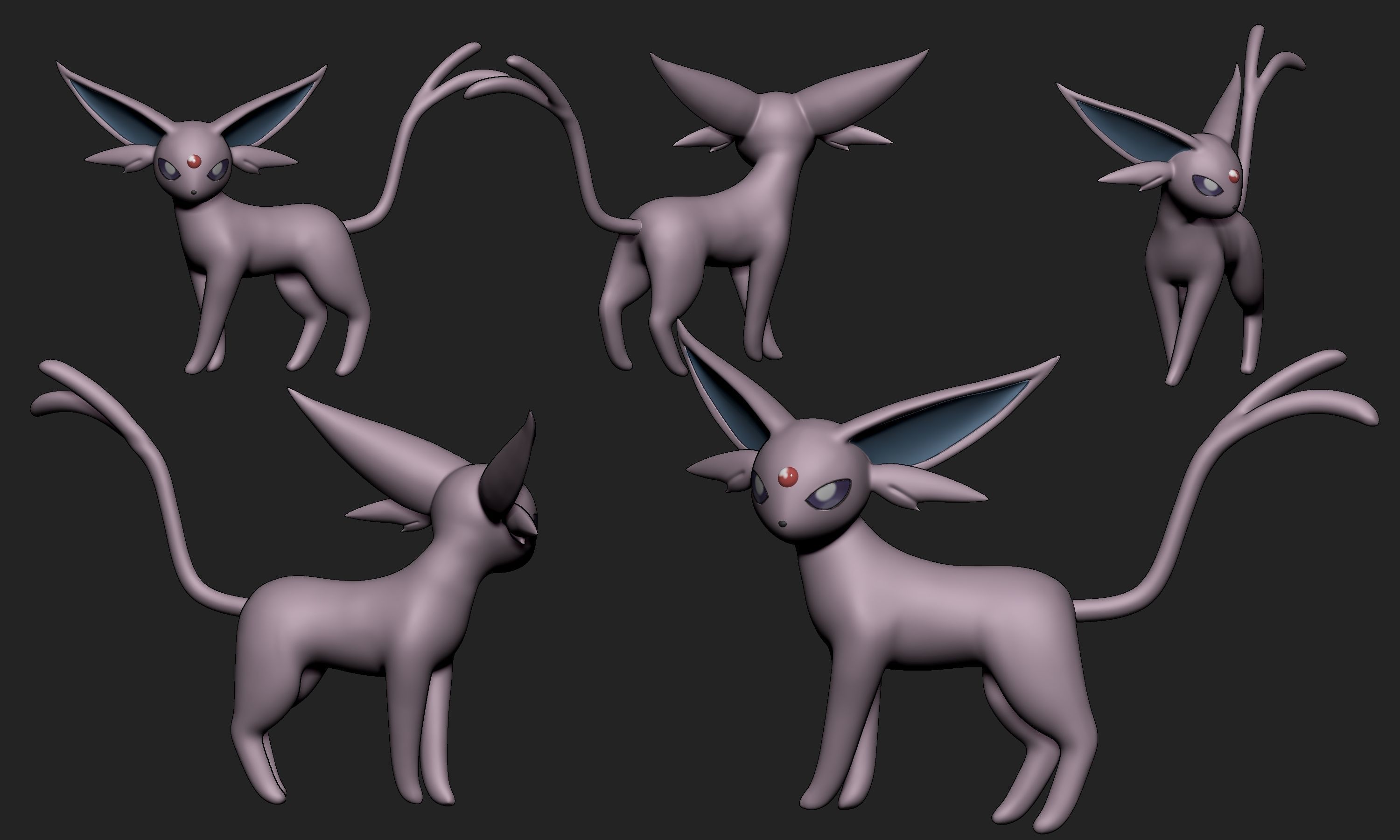 Pokemon - Espeon 3D print model_3