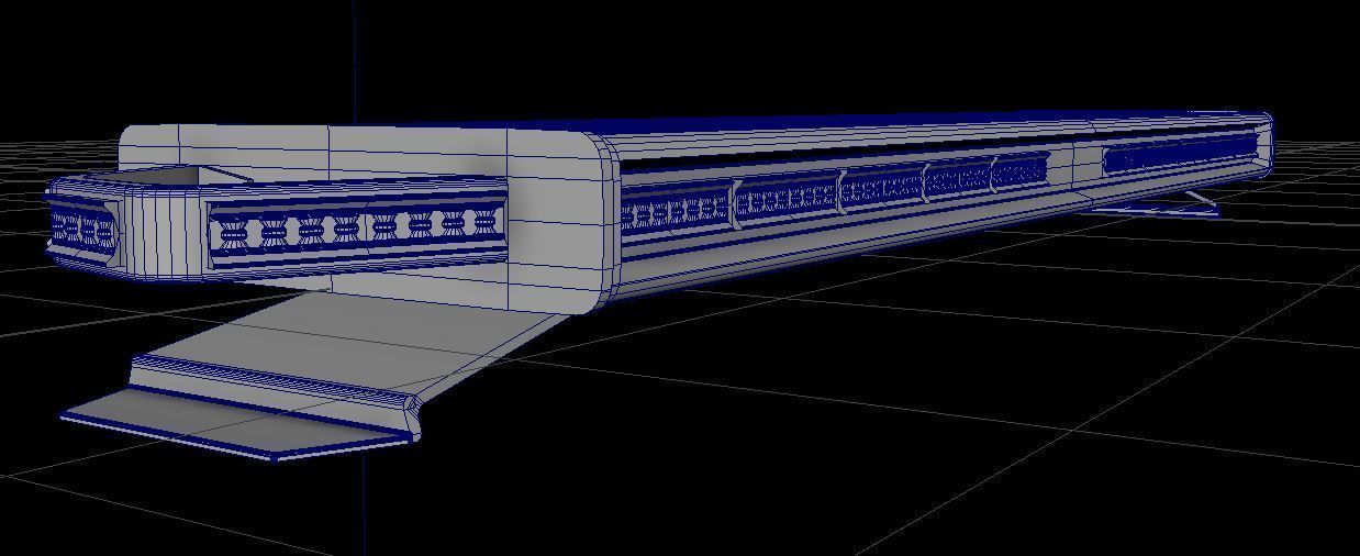 LED Emergency Lightbar - BLM Low-poly 3D model_5