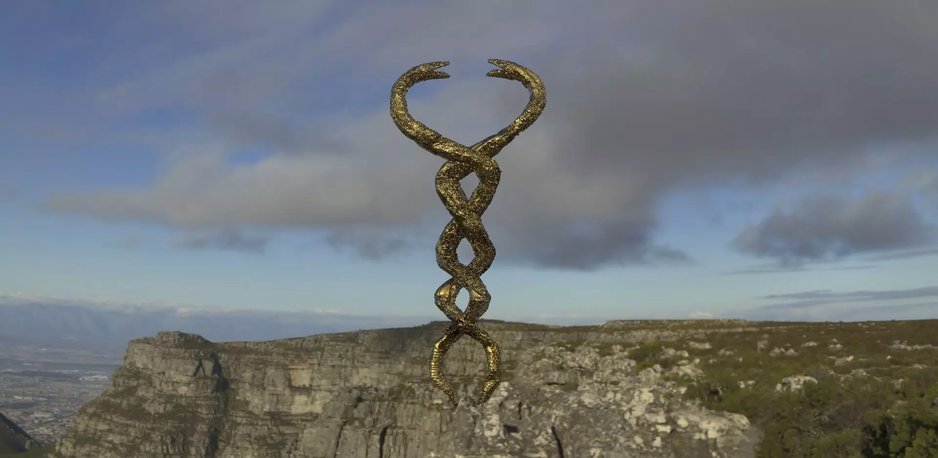 Snakes totem 3D model_0