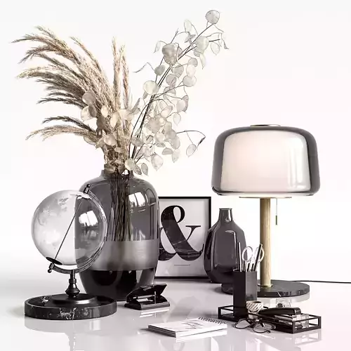Decorative set in black colors