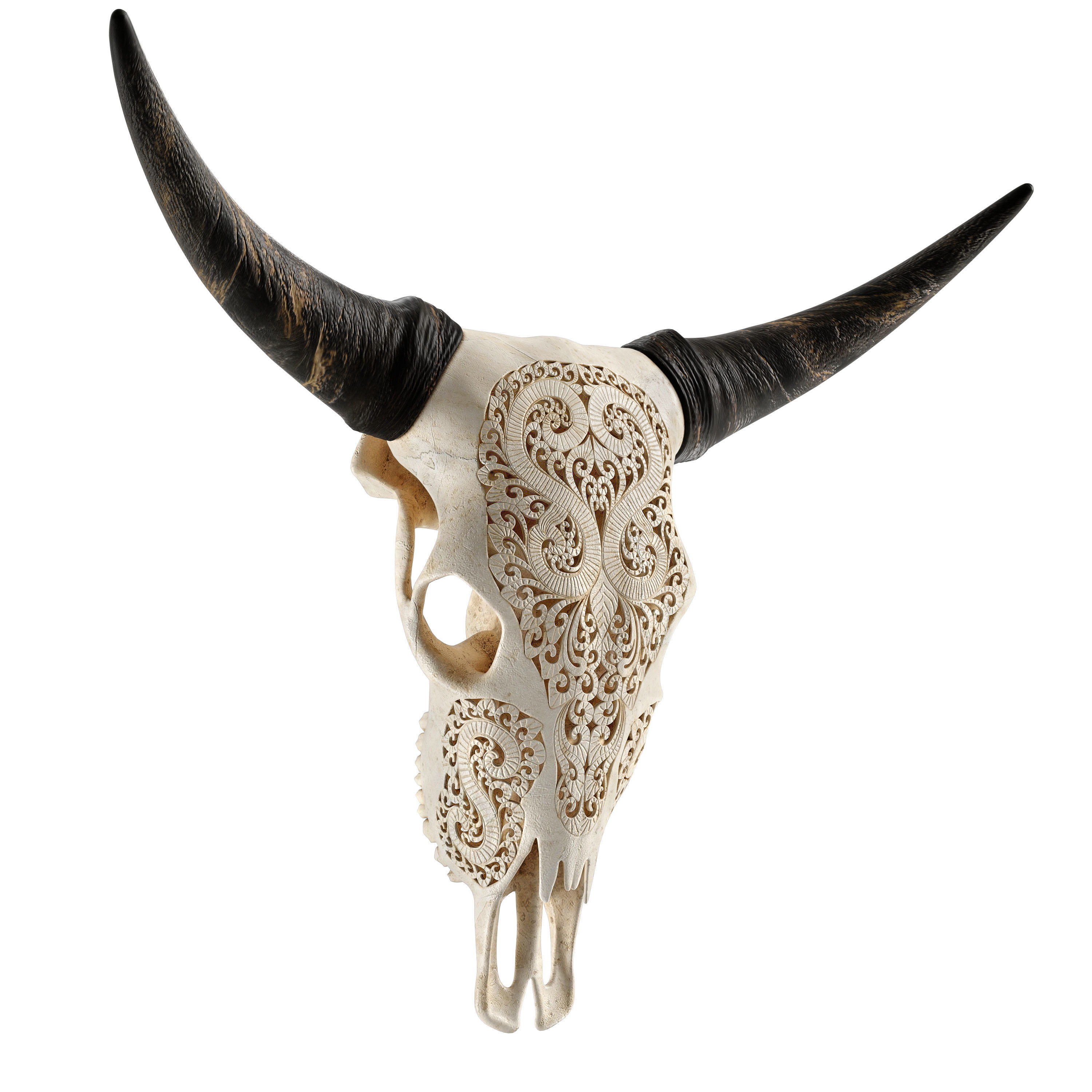Carved cow skull 3D model_16