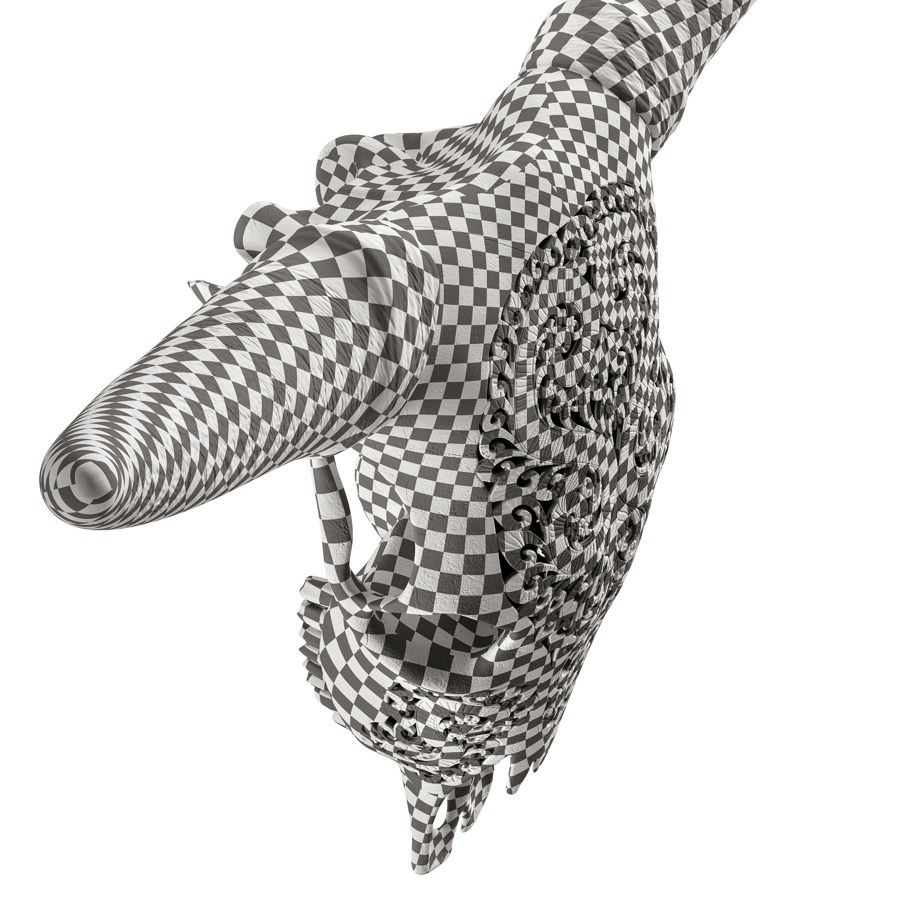 Carved cow skull 3D model_27