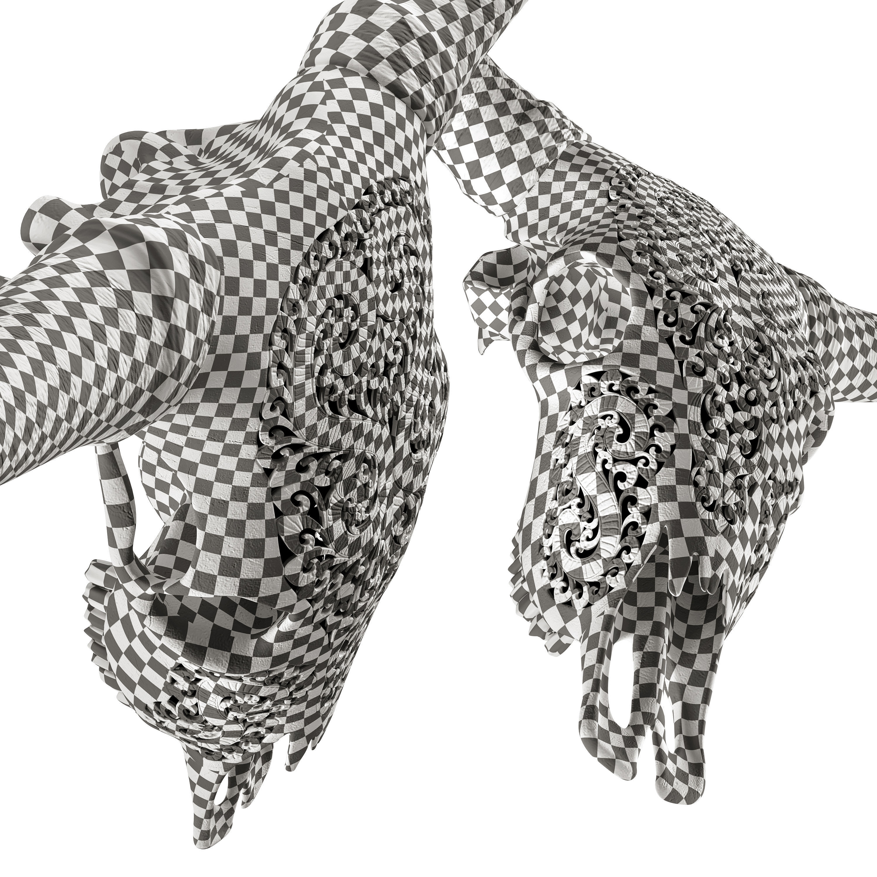 Carved cow skull 3D model_28