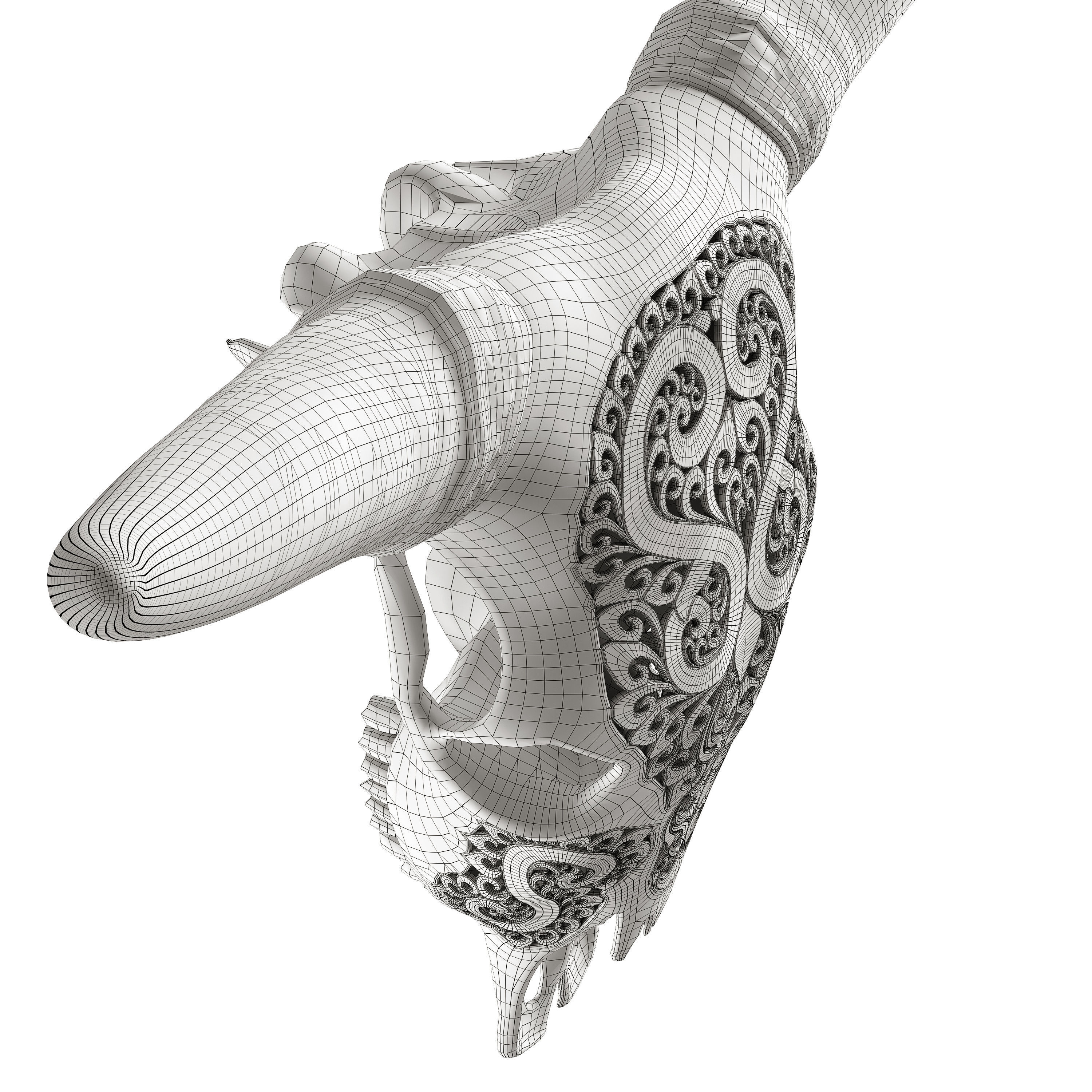 Carved cow skull 3D model_20