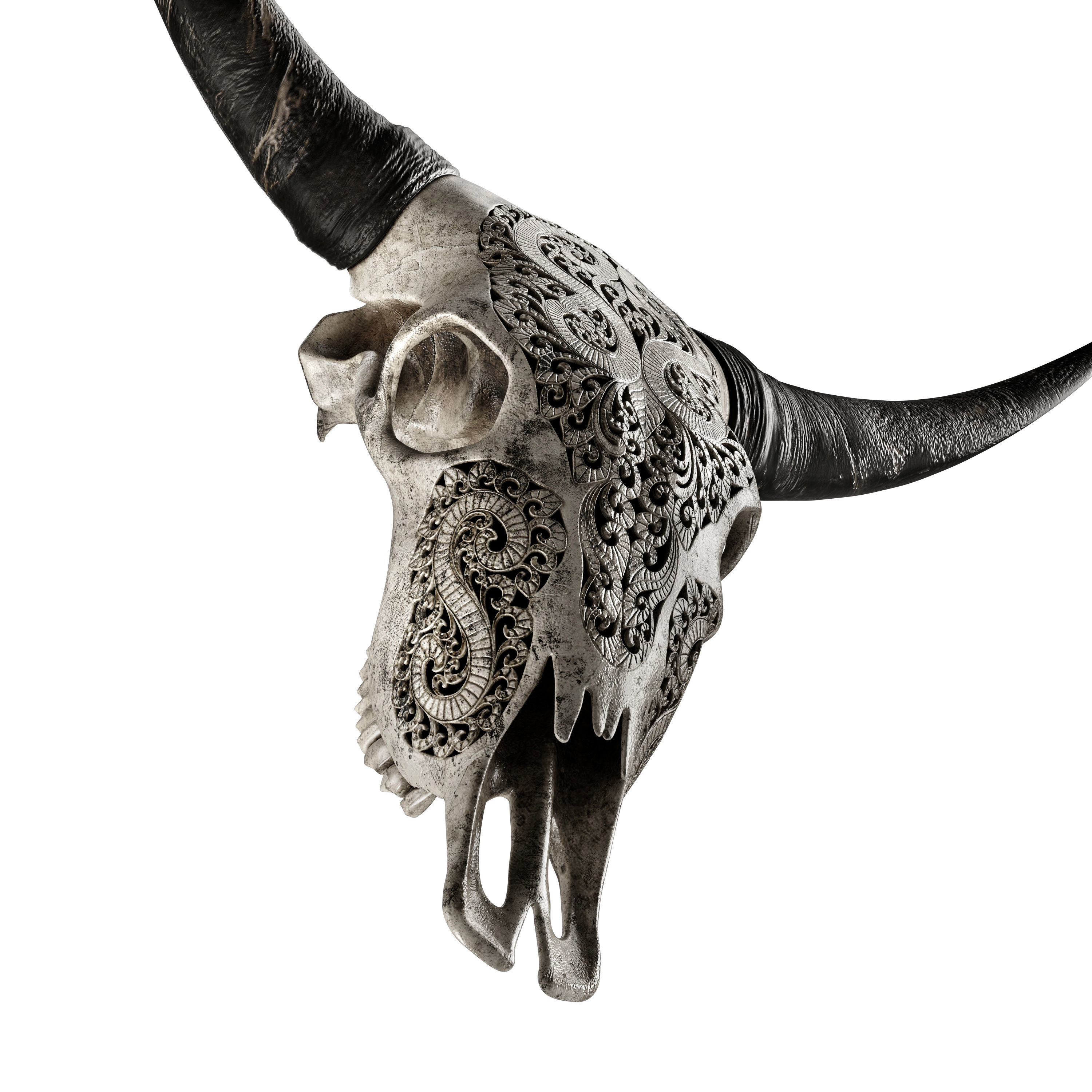 Carved cow skull 3D model_13