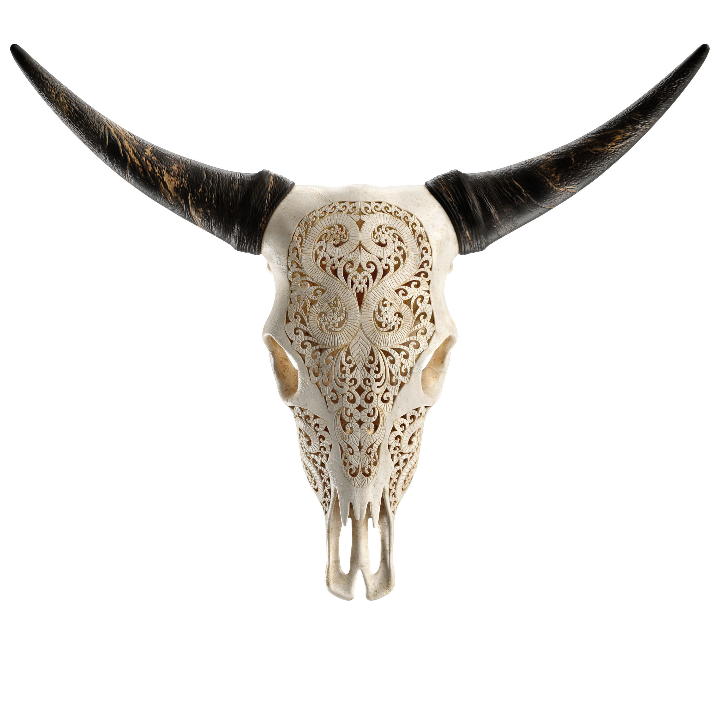Carved cow skull 3D model_15